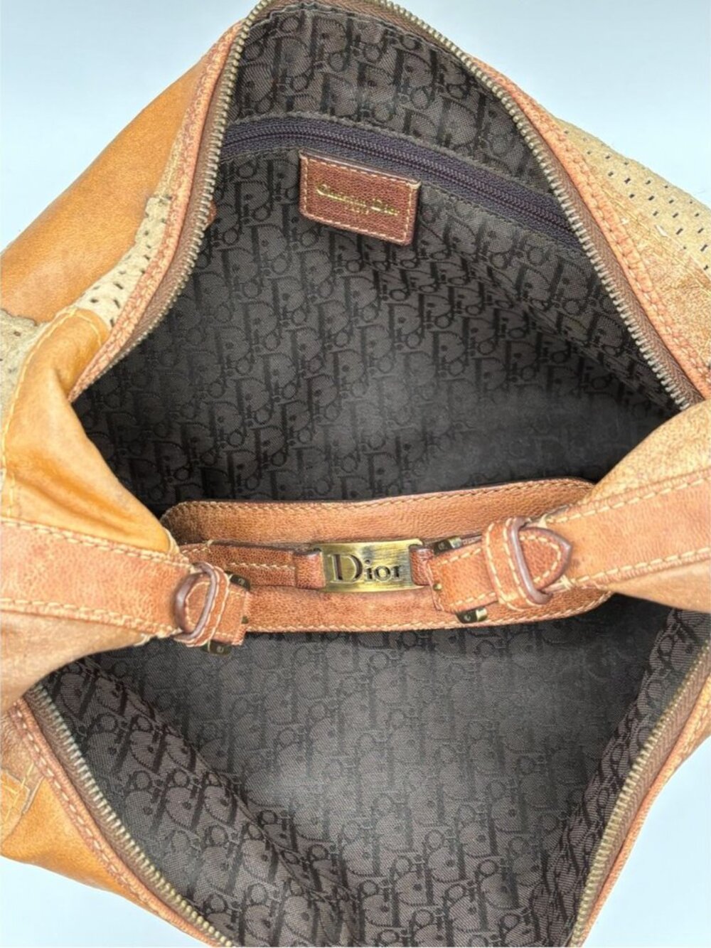 Christian Dior 2002 Galliano Patchwork Leather Hobo Shoulder Bag - Picture 8 of 10
